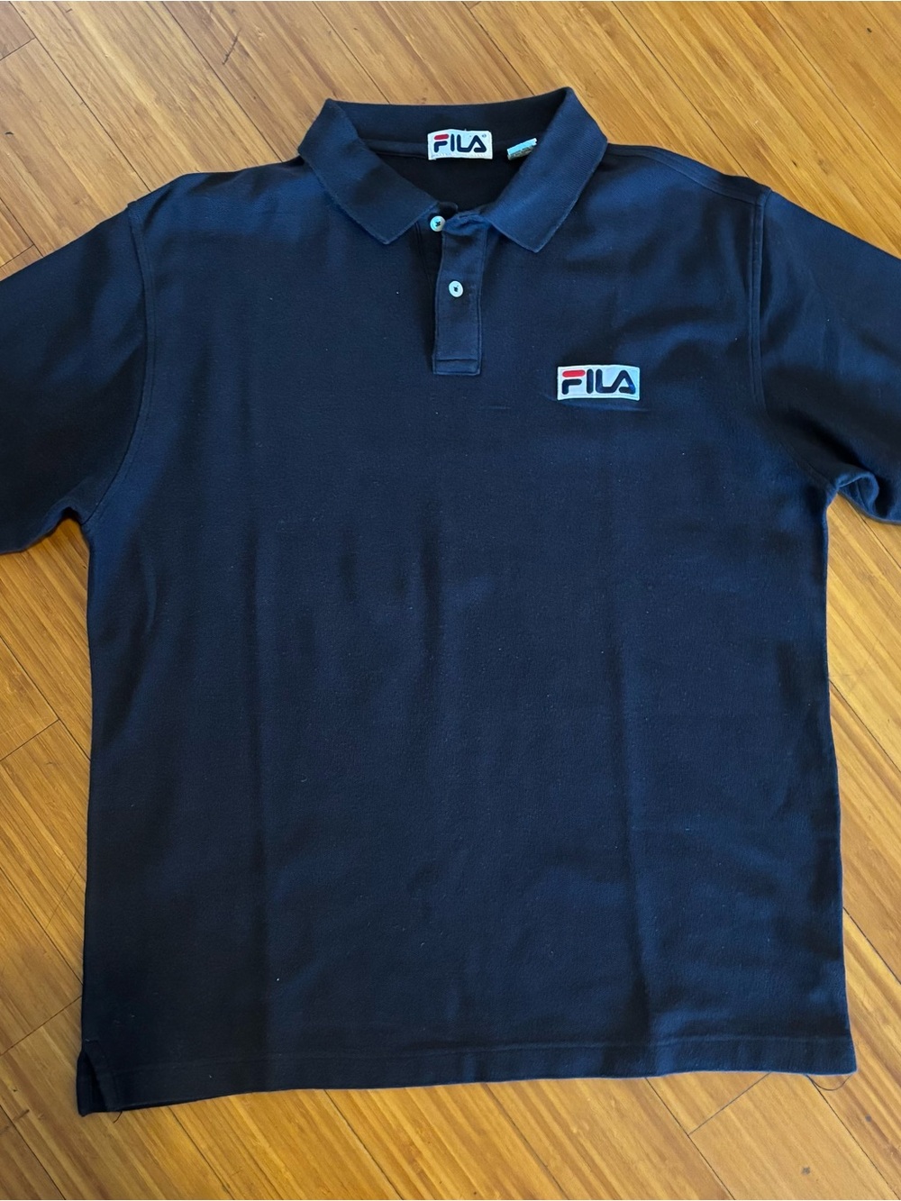 FILA Men's black Polo Shirt - Classic Logo in